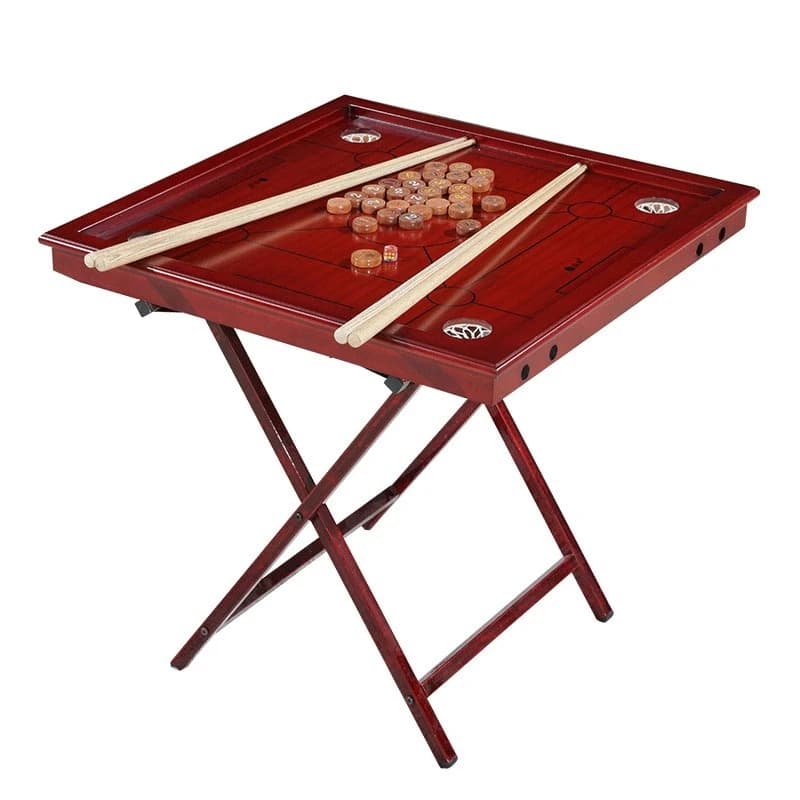 Solid wood table, chess pool table, four poles for household use