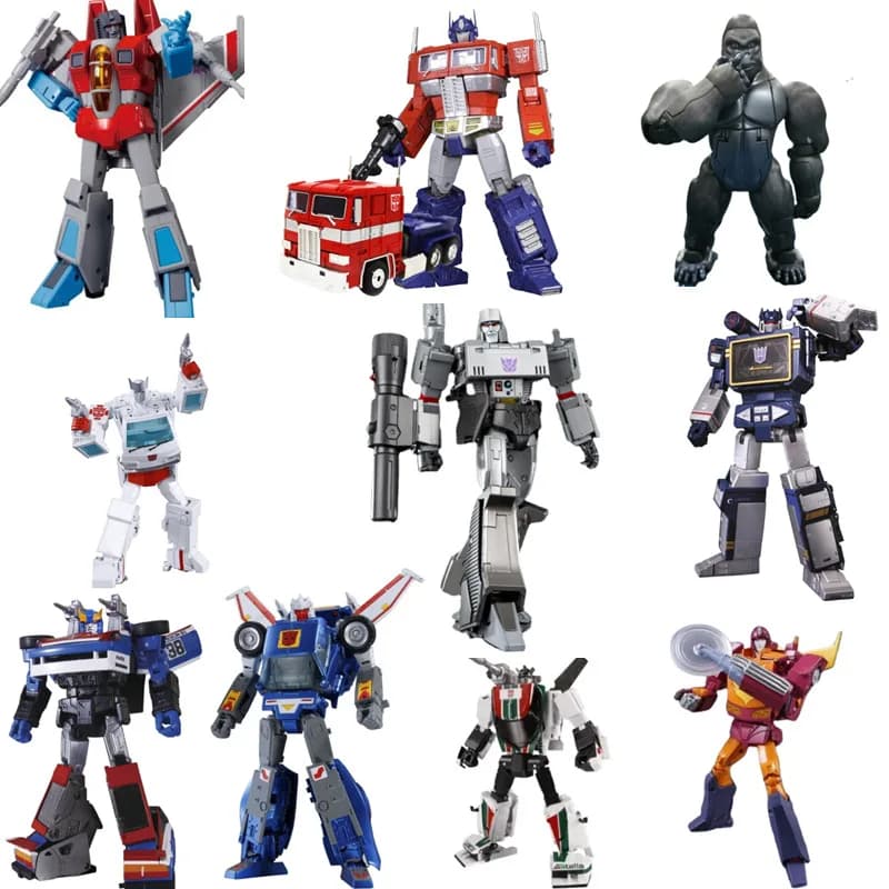 Action Figure Trasformabili Masterpiece KO: Optimus Prime MP10, Megatron MP36, Starscream MP52, HOT RODIMUS MP28, IRONHIDE MP27