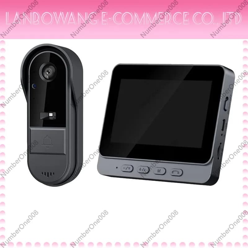 Smart Wireless Video Doorbell, 2-Way Audio Home Security Camera Doorbell, WiFi Electronic Peephole Door Bell