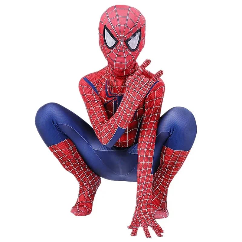 Superhero costume for children, spider costume, spandex suit, halloween cosplay costumes, children's suit, head cover separation party set