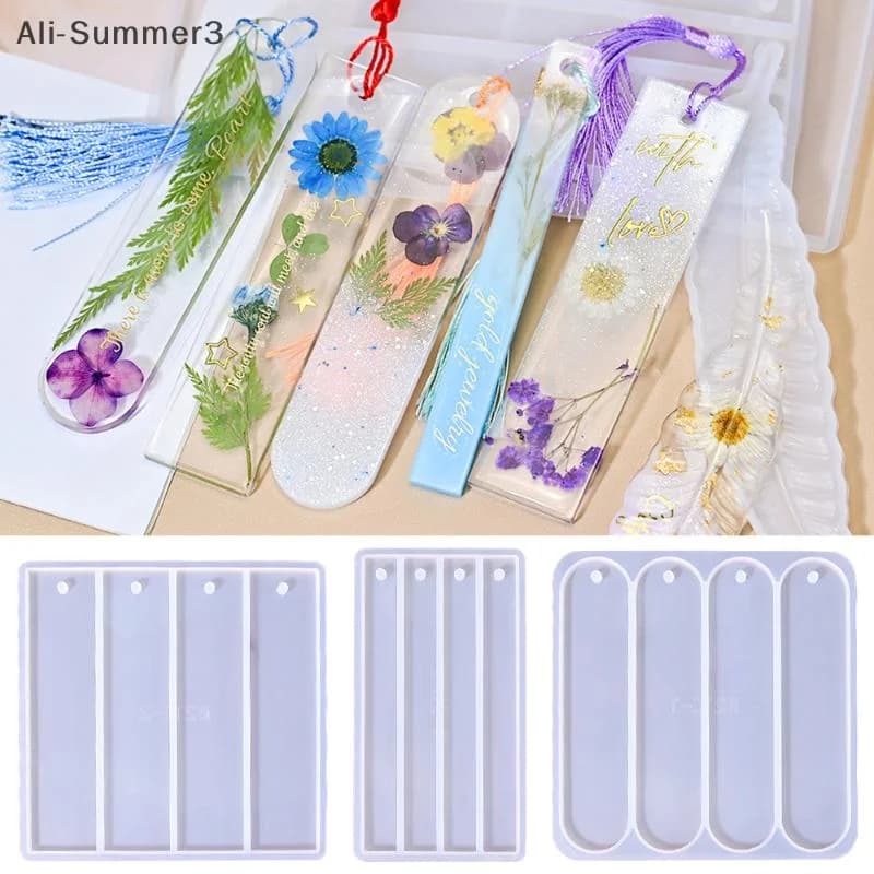 Bookmark Silicone Mold Rectangle Epoxy Resin Casting Mould For DIY Crystal Epoxy Resin Book Decoration Crafts Accessories
