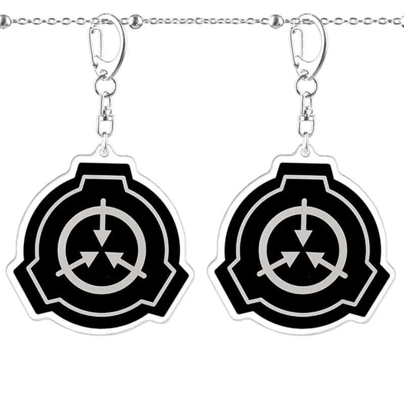 SCP special containment procedures foundation Logo Anime keychain acrylic Cosplay pendant accessories Prop Christmas gift