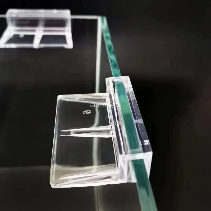 Supporto per Copertura Acquario 5mm-12mm, Clip Trasparenti in Acrilico, Rete Anti-Salto per Vasche dei Pesci, Telaio di Supporto per Partizioni in Vetro