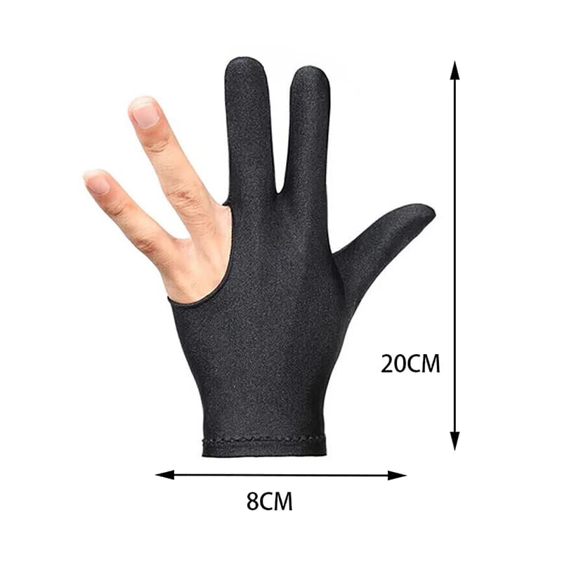 Guanto da biliardo a tre dita TL1pc nuovo, per mano sinistra, taglia media, accessori per biliardo, guanto liscio per biliardo e snooker