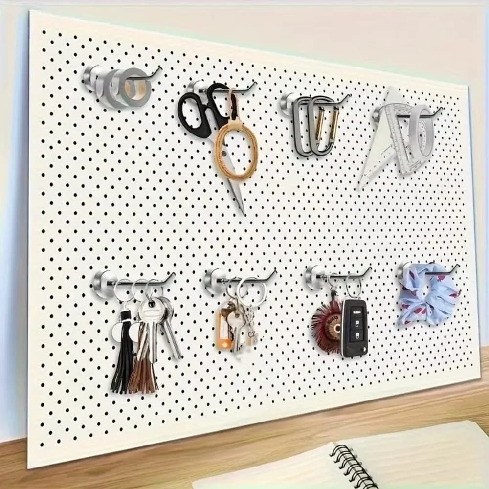 1/5PCS Gancio magnetico resistente in metallo montato a parete Gancio per chiavi senza punzonatura per carichi pesanti ad angolo retto 45 ° Supporto magnetico