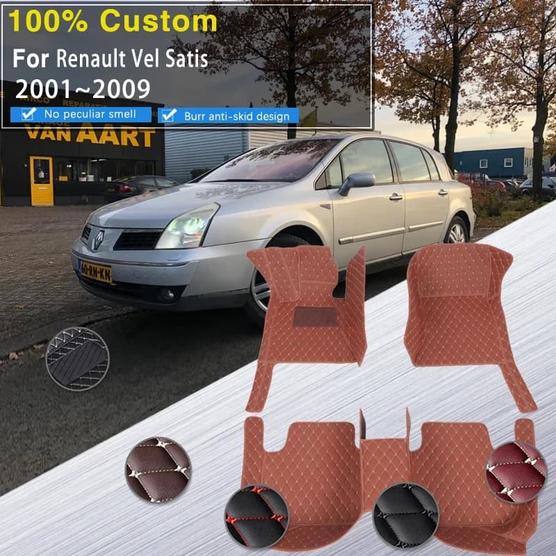 Tappetini per auto 3D per Renault Vel Satis 2001 ~ 2009 5 posti Cuscinetti protettivi impermeabili Tappetini per auto Accessori per auto Interni Decorat