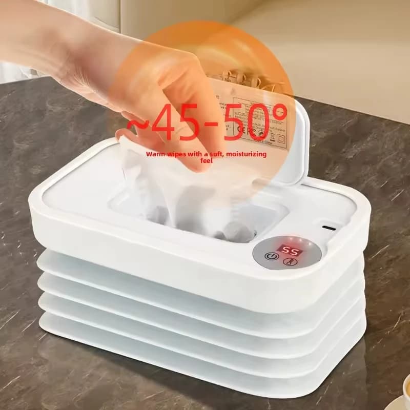 Foldable wet towel heater, wireless USB wet towel heater, with 3-gear adjustable temperature, suitable for family outdoor travel