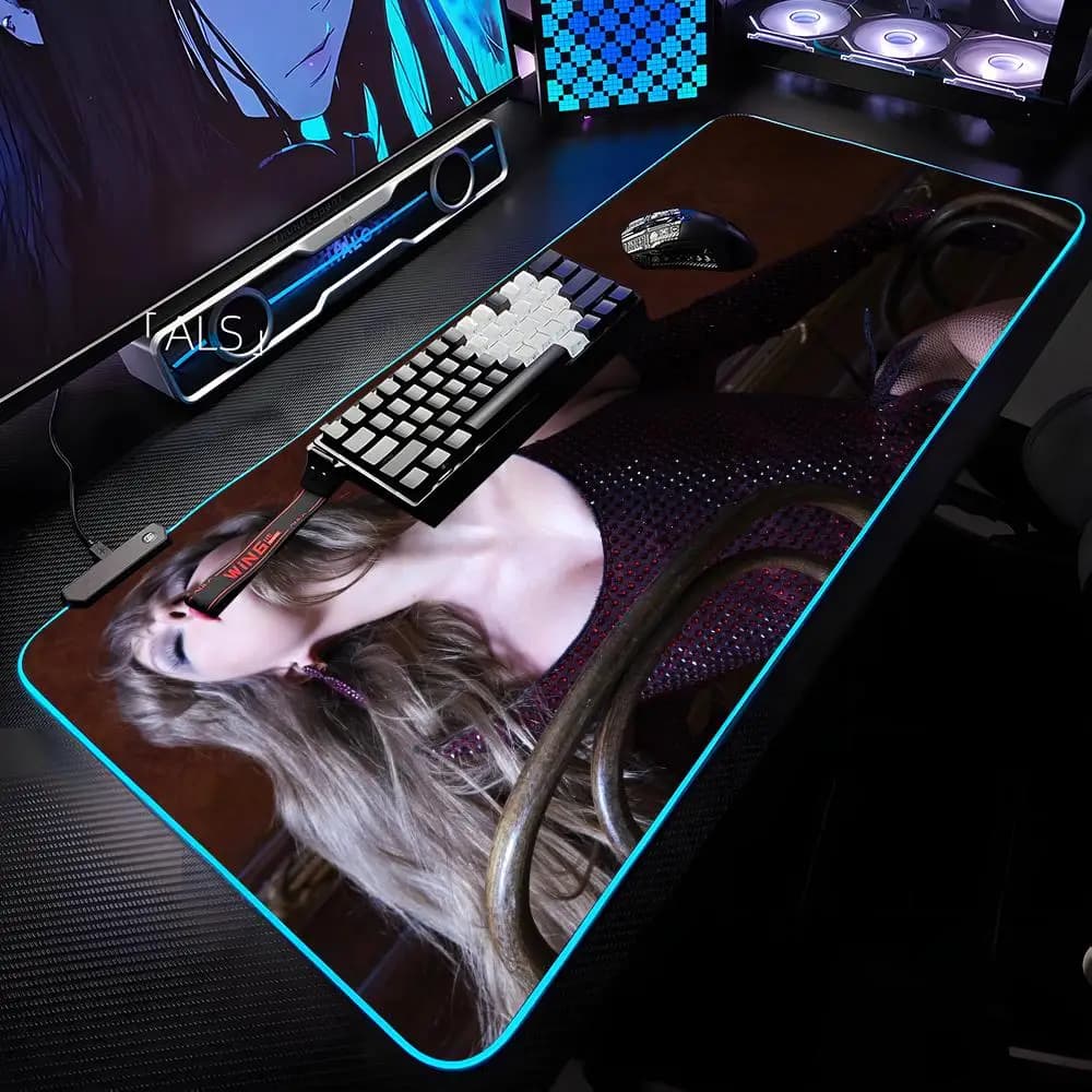 T-Taylor Photograph S-Swift Mouse Pad Mouse Pad retroilluminato RGB Mouse Pad per laptop Accessori da gioco per computer da tavolo