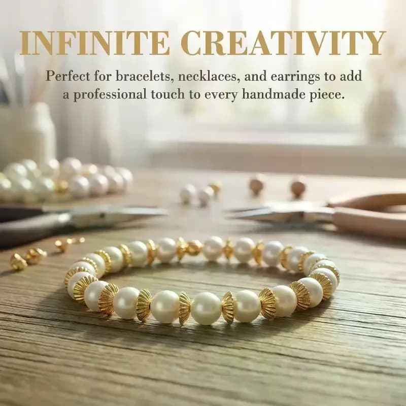 4MM Flower Bead Caps DIY Findings 400pcs Hat Accessories for Bracelet Creative Crafts