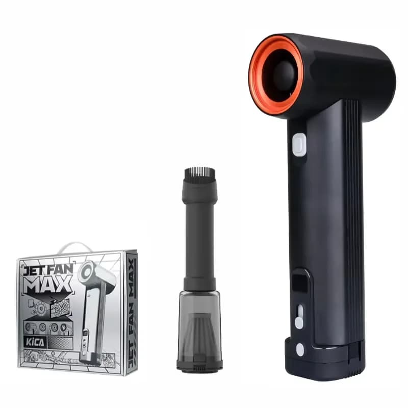 Kica Jet Fan MAX Ventilatore d'aria per auto e ventola turbo a vuoto, ventilatore elettrico senza fili potente Motore 85000 RMP Max 785W