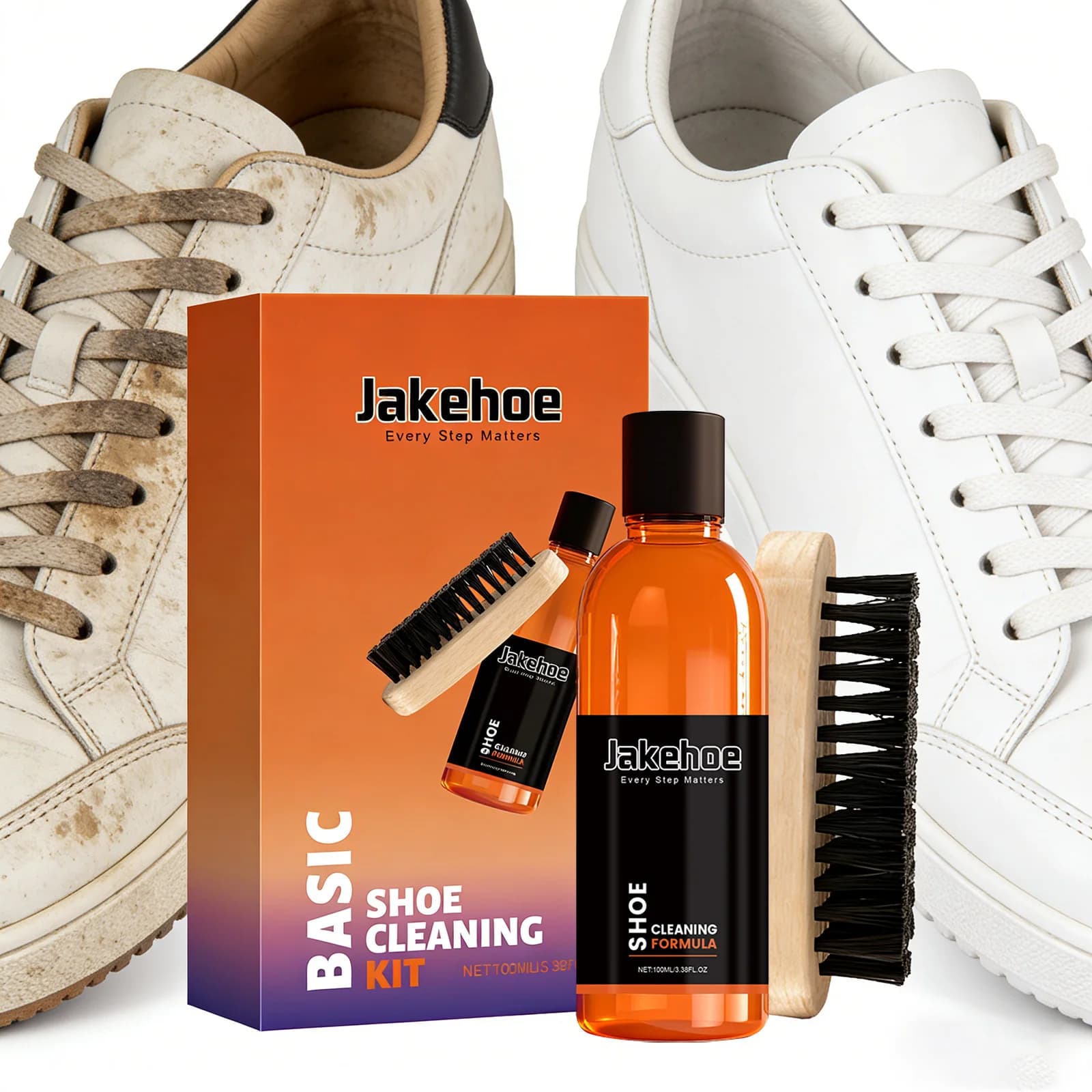 Kit per la pulizia delle scarpe da ginnastica Scarpe sportive Spray per la pulizia a secco e set di spazzole a setole morbide Set efficace per la cura della pulizia delle scarpe bianche
