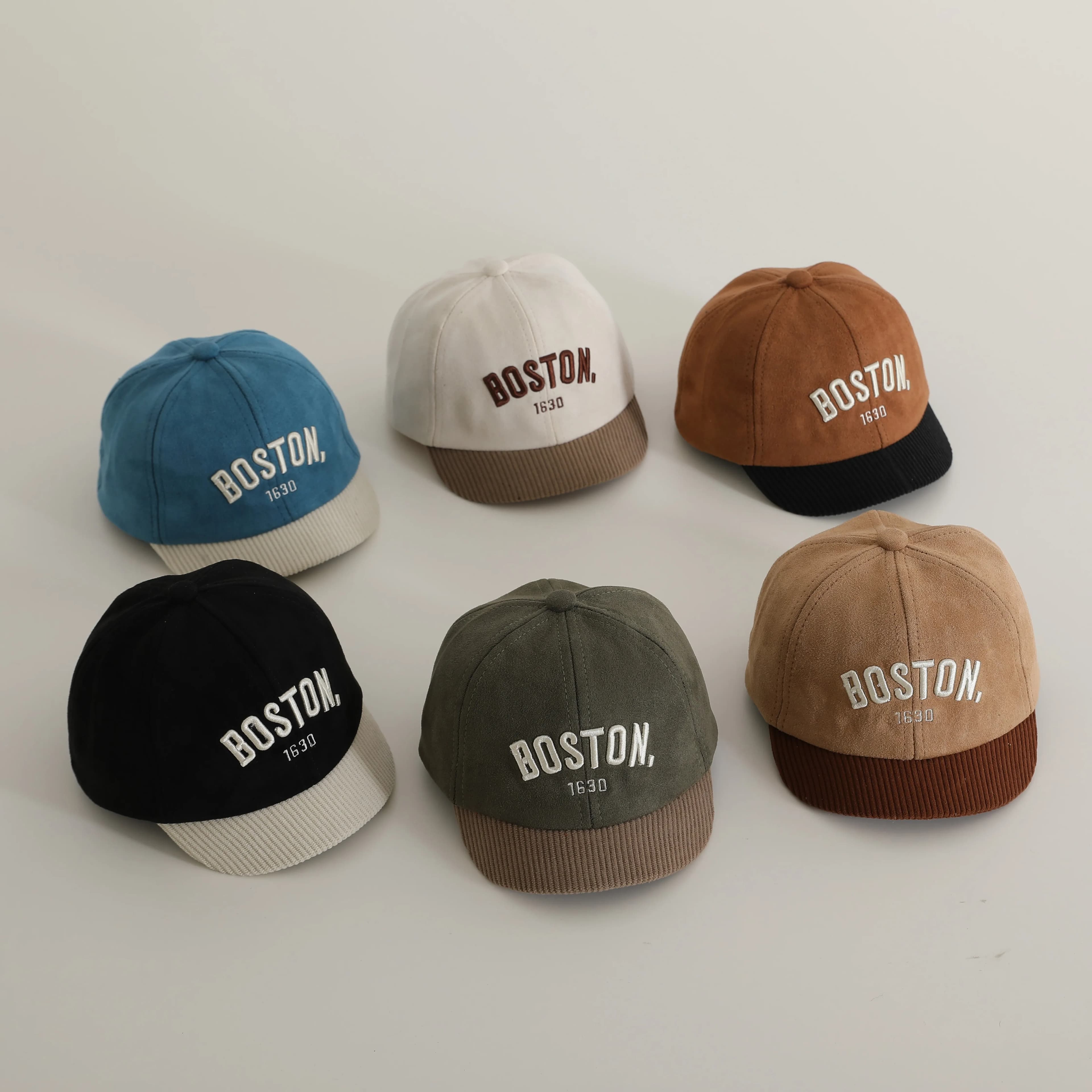 New Cute Children Cartoon berretti con visiera Fashion Boy Baby ricamo lettera cappello da Baseball ragazza cappelli Casual in cotone berretto con protezione solare per bambini