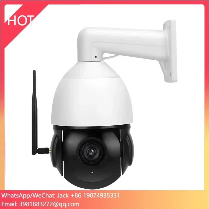 Telecamere di Sicurezza Esterne HD 4MP con Monitoraggio Remoto, IP66, Wifi, Zoom Ottico 30X, Telecamera IP PTZ Wireless per Rete di Sicurezza HD