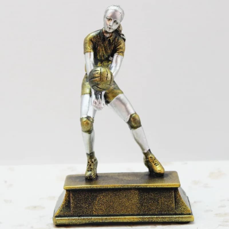 Products of the sports series in resin, trophy model with decoration in women's volleyball commemorative resin.