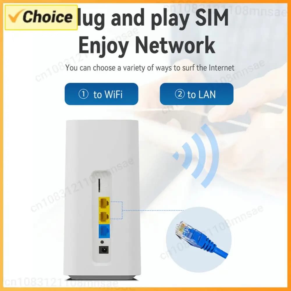 Router WiFi 4G LTE 300Mbps CPE con Slot per Scheda SIM, Ampia Copertura e Antenna Interna per Uso Interno ed Esterno