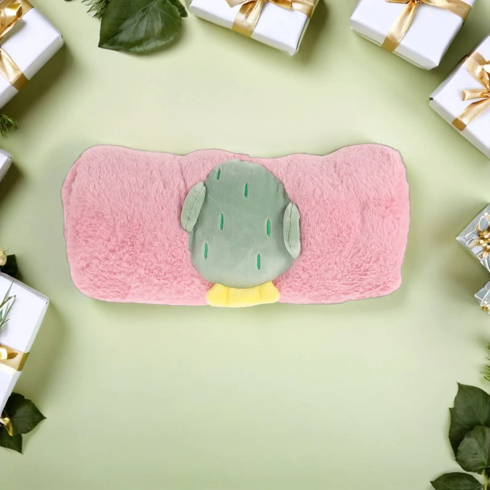 Winter Hand Warmer Pillow Cute Cactus Pattern Soft Skin-Friendly Heating Muff Portable Warm Hand Muffler for Outdoor Travel