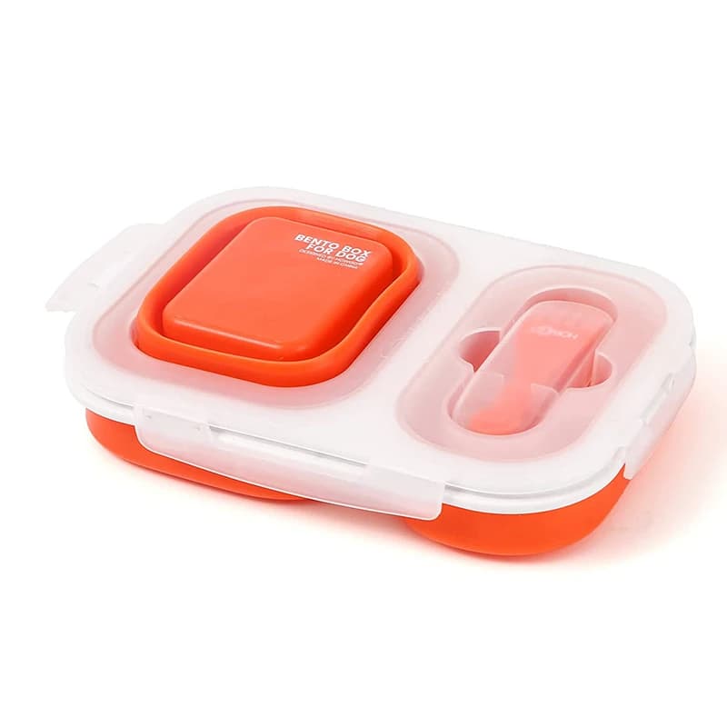 Set di ciotole da viaggio pieghevoli per cani, mangiatoia per cani, per animali domestici, in silicone alimentare, con ciotola separata, tazza da campo per viaggi, passeggiate all'aperto