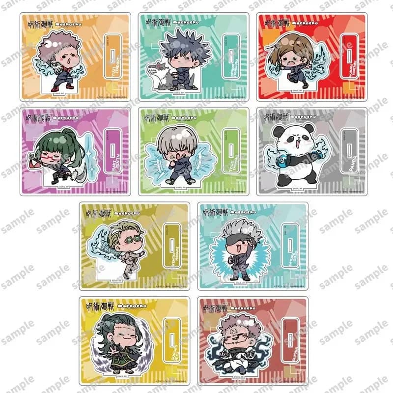 Anime Jujutsu Kaisen Itadori Yuji Gojo Satoru mini Stand acrilico occhi piccoli kawaii modello Desk Decor Collection regali statua giocattolo