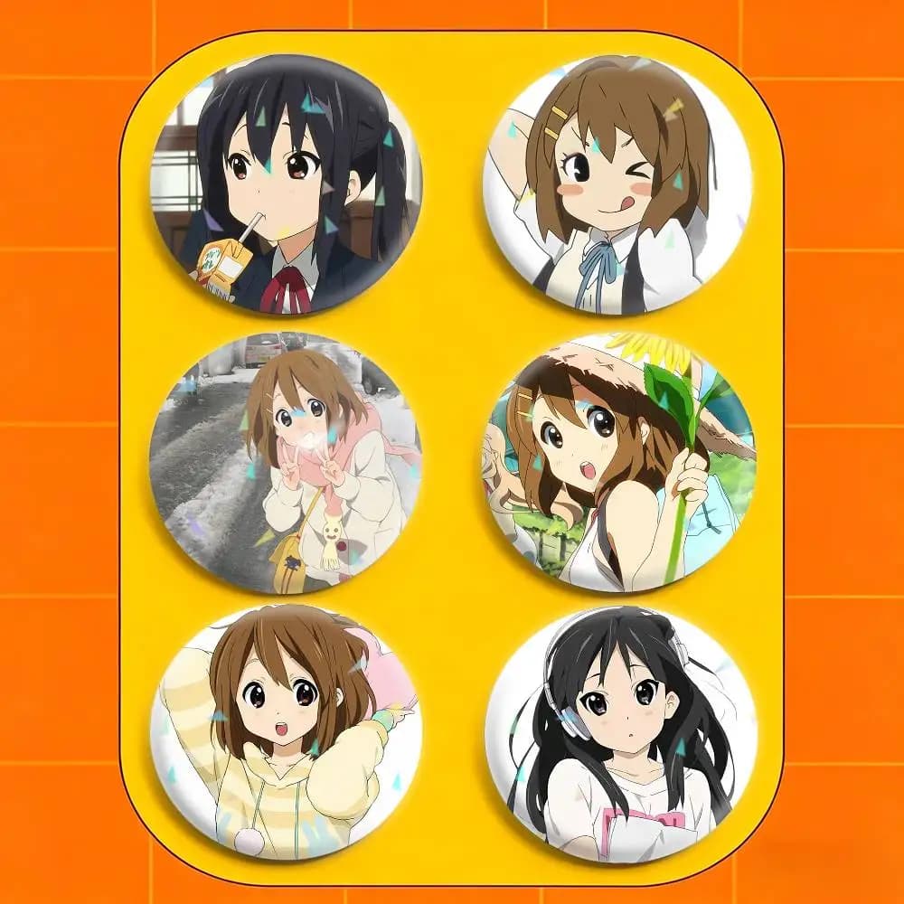 Spille Rotonde Fatte a Mano Anime Kawaii Girl K-On Carine 32/44/58mm, Distintivi per Zaini, Vestiti, Gioielli, Regali