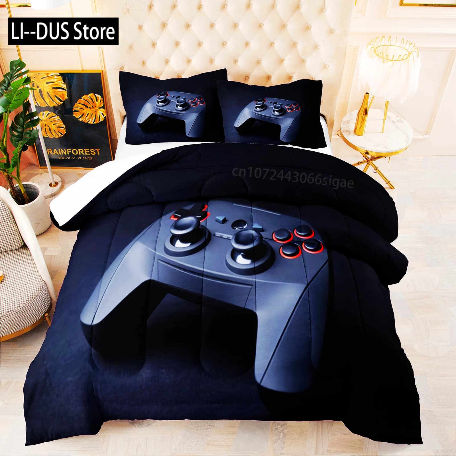 Set biancheria da letto Gamepad per camera da letto Set biancheria da letto moderna e morbida Copripiumino per bambini confortevole Copripiumino per videogiochi e federa