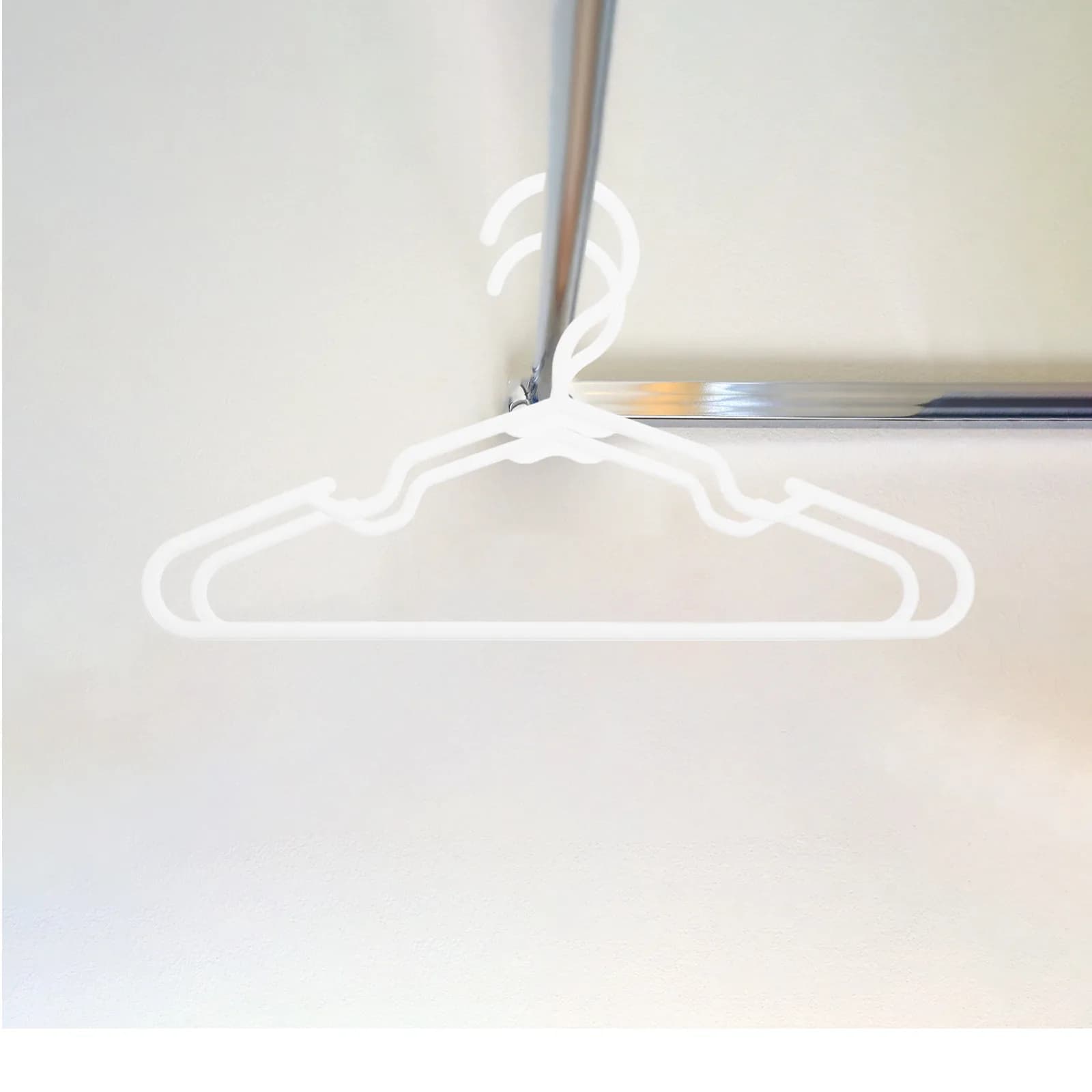 50Pcs Space Saving White Plastic Baby Hangers Non Slip Toddler Clothes Hangers for Closet Balcony Laundry Drying Wardrobe