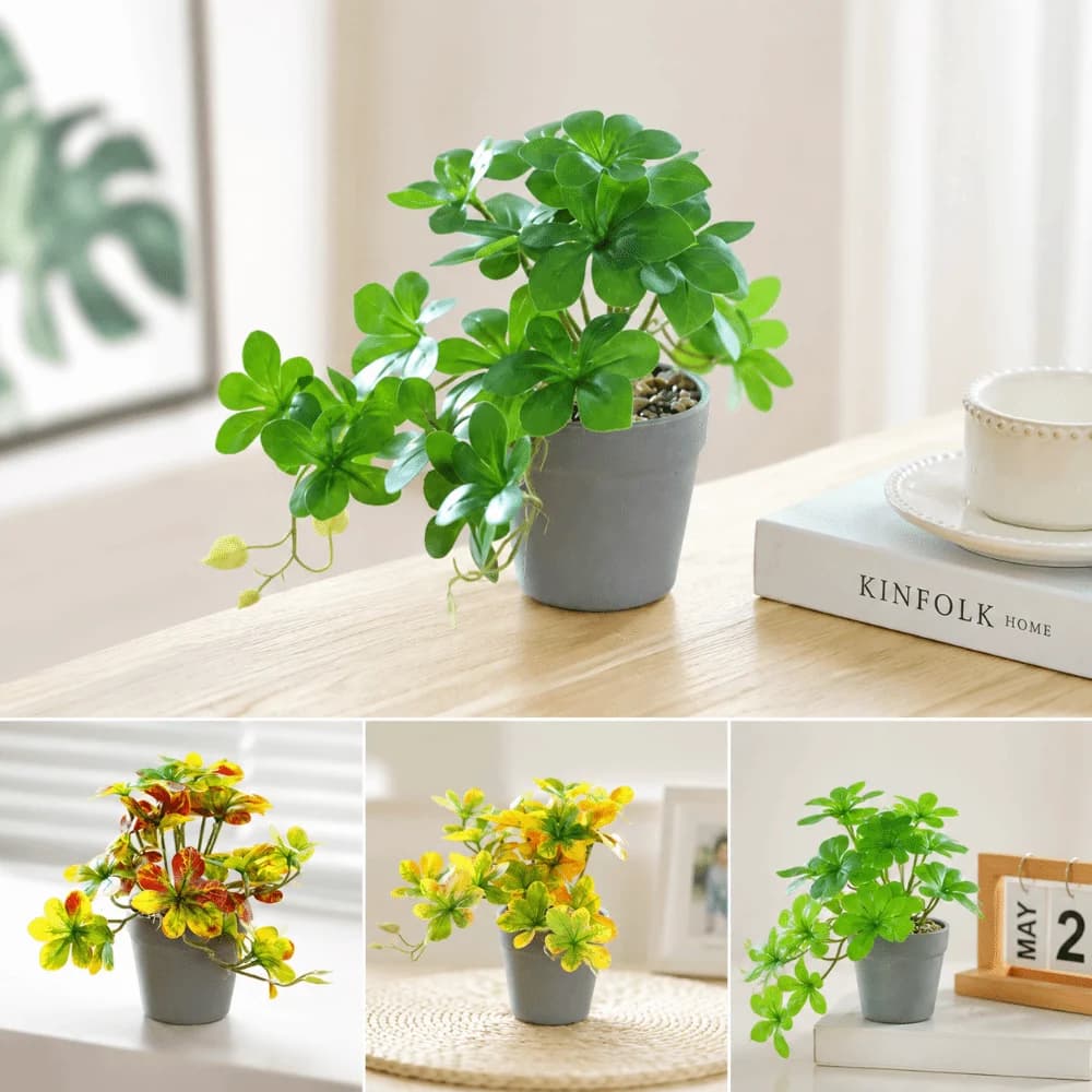 Bonsai Artificial Bonsai Plant Artificial Spider Plant Fake Plant Fake Potted Plant with Pot Decorative Potted Plant