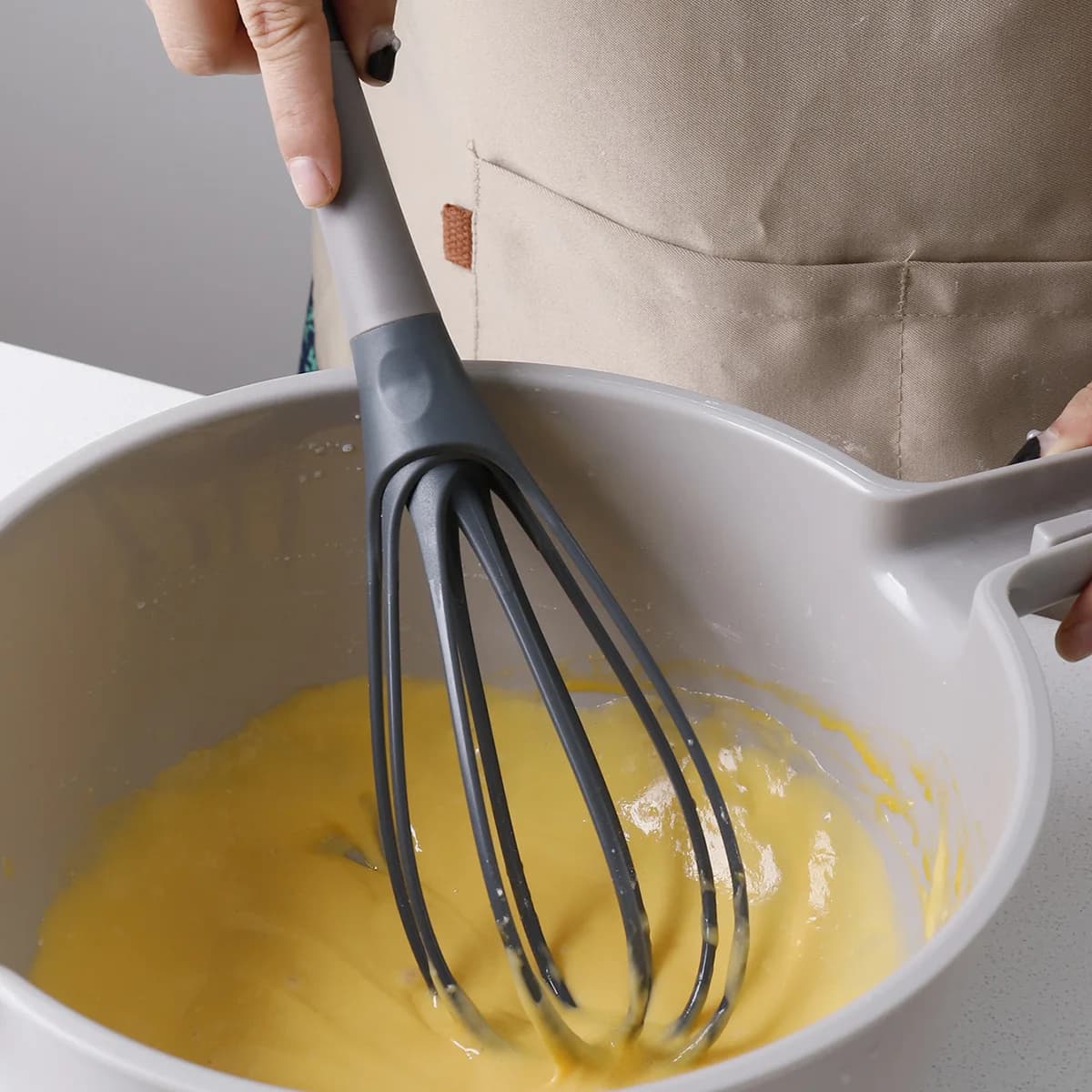 Frusta per Uova Rotante, Mixer per Uova, Utensile da Cucina per Cottura, Sbattitore Manuale per Crema, Accessori da Cucina