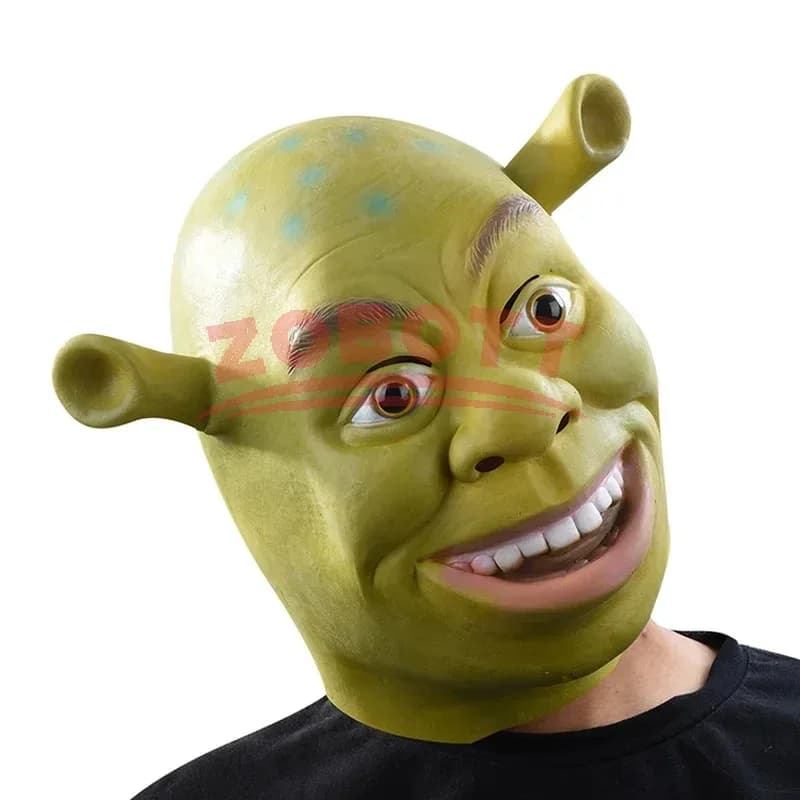 25COSGreen Shrek Mask Halloween Mask Movies Cosplay Masquerade Party Mascara Carnaval Mascara De Lattice Animal Scary Masque