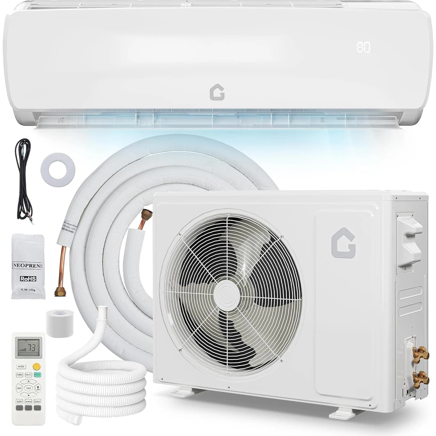 12000 BTU 19 SEER 115V Mini AC heat pump divided 3 into 1 Cooling Heating Dehumidifier unit AC Cooling environments up to 750 sqm. Feet