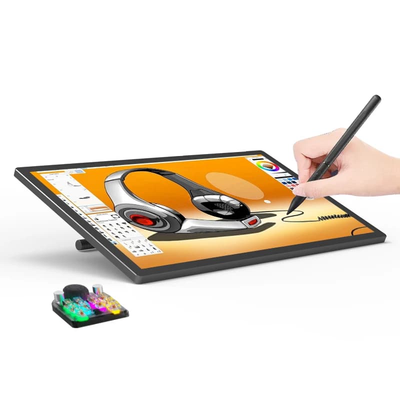 Tavoletta grafica da disegno con schermo LCD IPS in vetro antiriflesso da 15,6 pollici con penna digitale per schermo Monitor 21,5 Plus (4K).