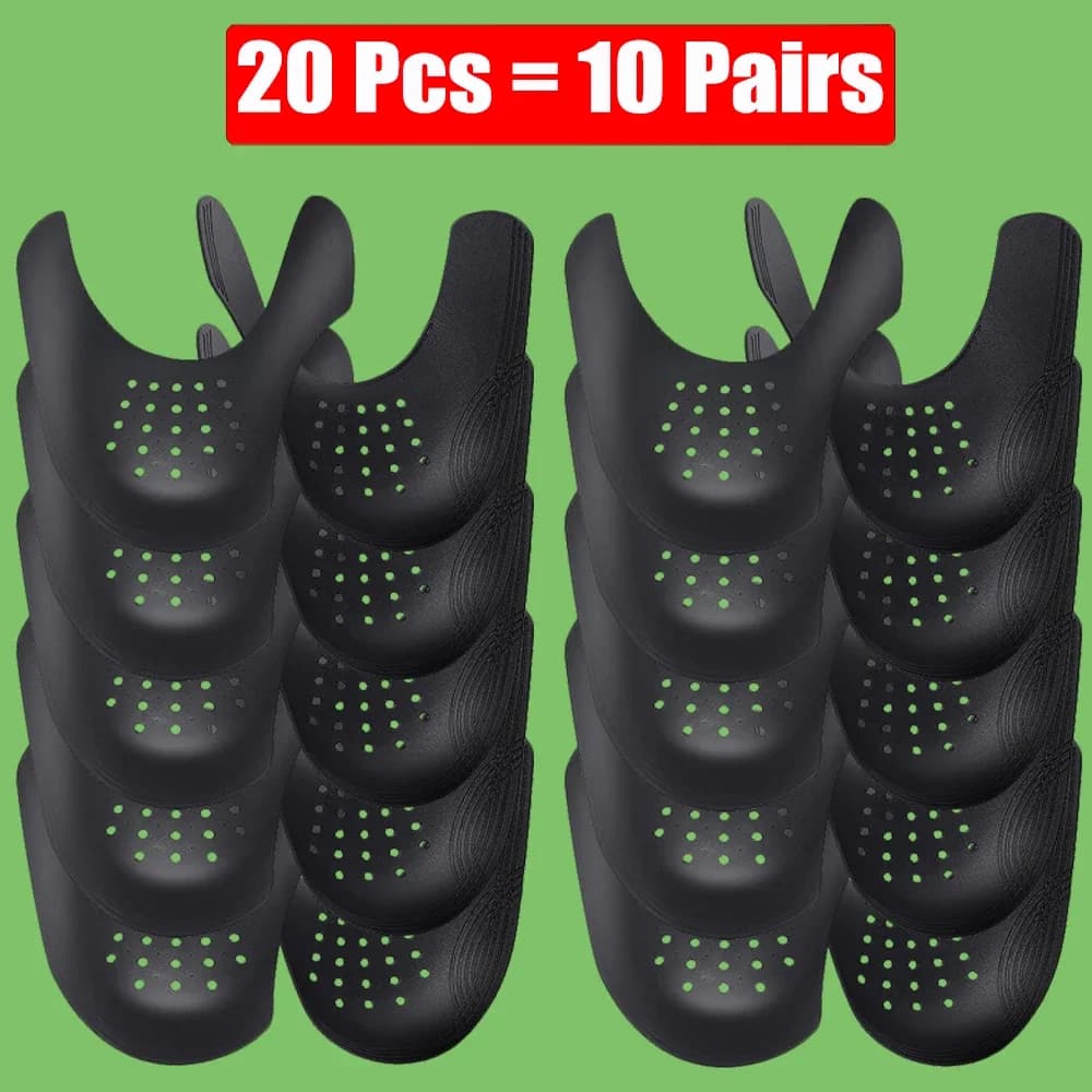 20 pezzi scarpe da ginnastica protezione antipiega piega rugosa scarpe supporto puntale palla sportiva testa di scarpa barella estensione protezione scarpa