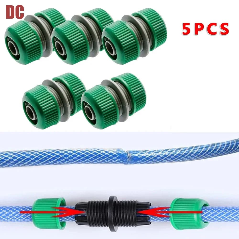 5 Piece Flexible Pipe Connector Quick Connection Kit Connector Repair Accessories For Irrigation Extension Connector For Garden Drop Water Pipe