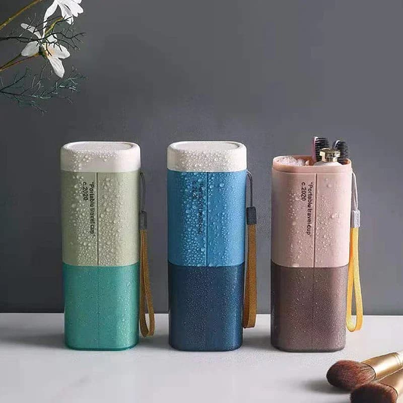 Porta spazzolino da viaggio, porta dentifricio, scatola di immagazzinaggio, custodia portatile per spazzolino da denti, per accessori da bagno da viaggio all'aperto