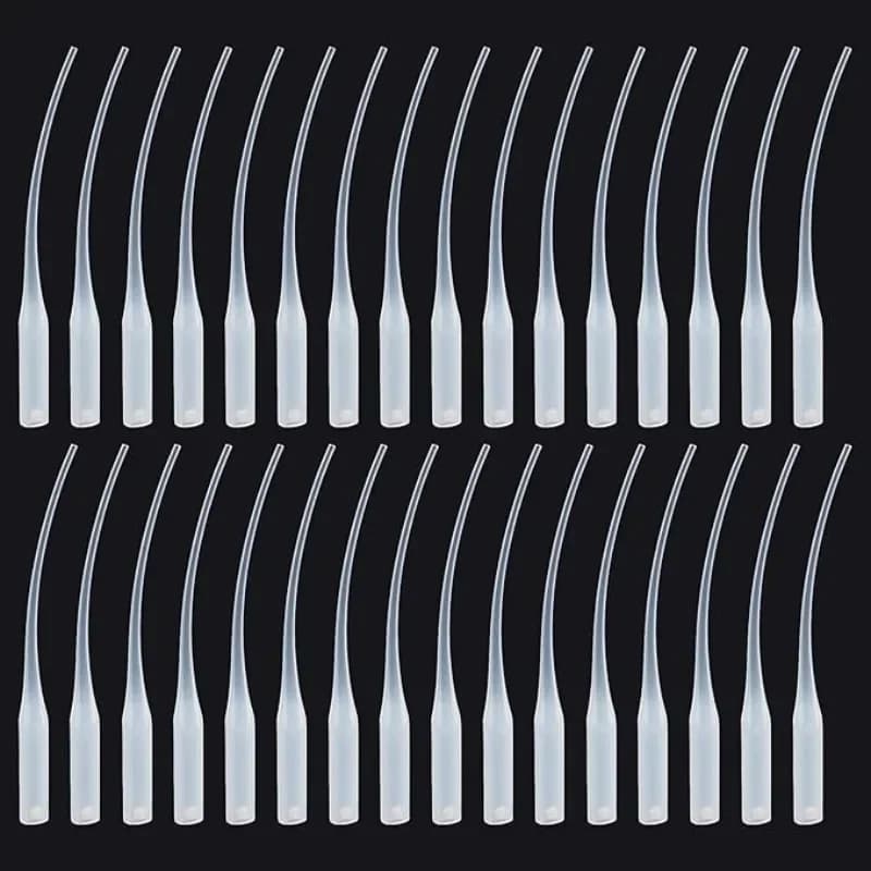 Glue tips, 100 pieces Plastic glue micro-punt glue extender Precision CA glue applicator for art crafts Hobbies projects Guitar