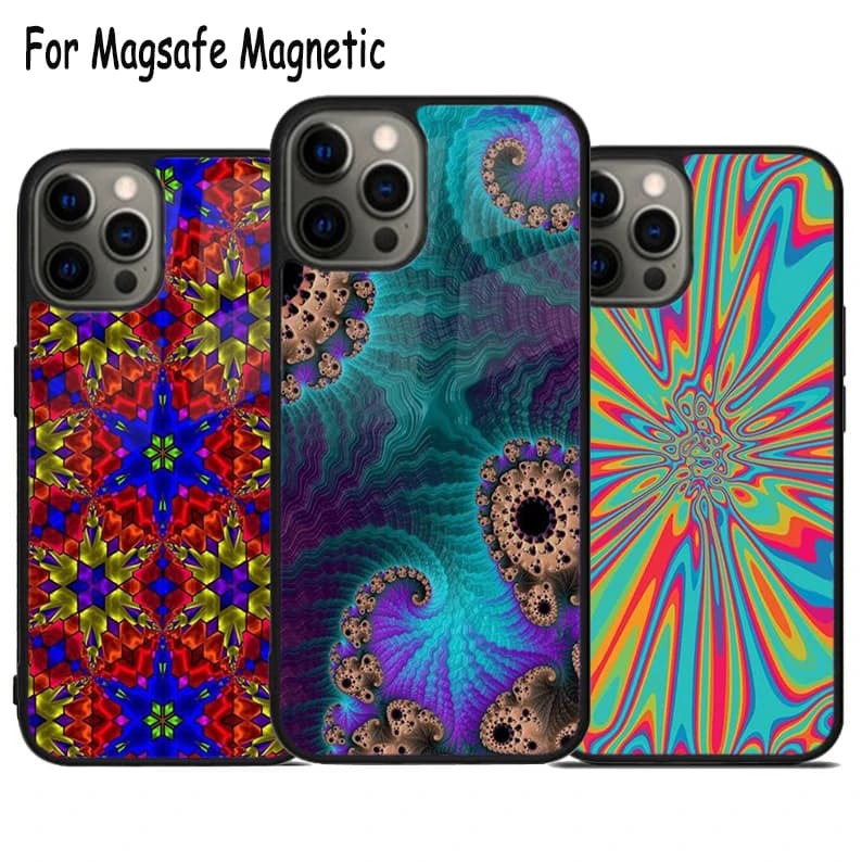 Custodia per telefono con ricarica wireless e design vintage per iPhone 17 Air 15 16 16e 14 13 11 12 Pro Max Plus, cover magnetica Magsafe con paraurti