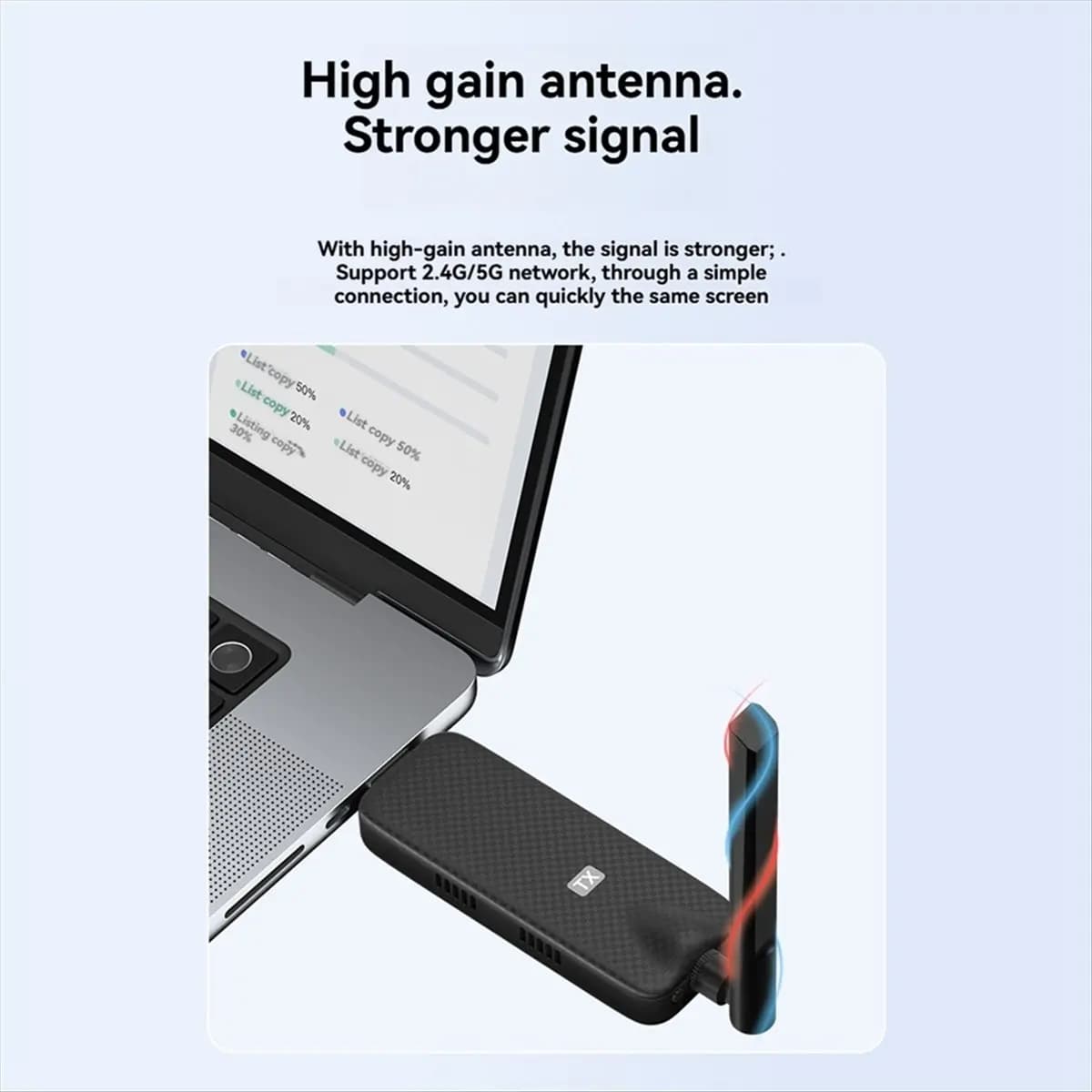 (ABGQ) Ricetrasmettitore wireless compatibile HDMI, trasmettitore e ricevitore video, condivisione dello schermo, estensore, adattatore HD per TV e proiettore