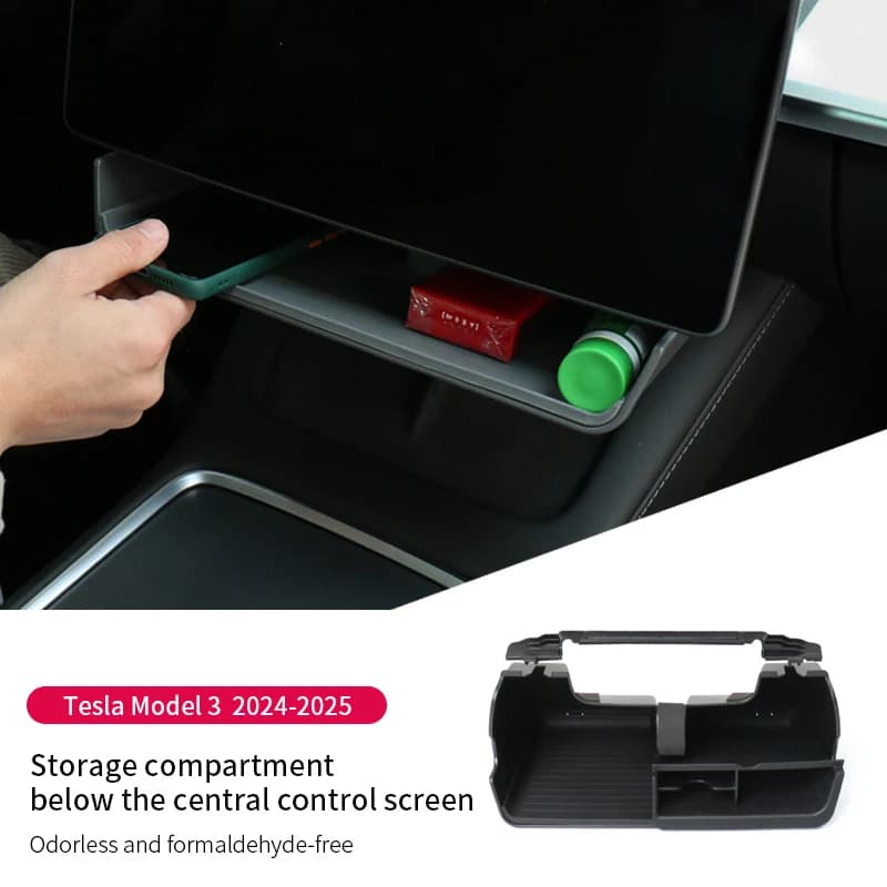 Per Tesla Modello 3 Highland/Model Y Juniper 2024-2025 Auto Sotto Scatola di Immagazzinaggio Dello Schermo di Controllo Centrale Custodia Organizzatore Multifunzionale
