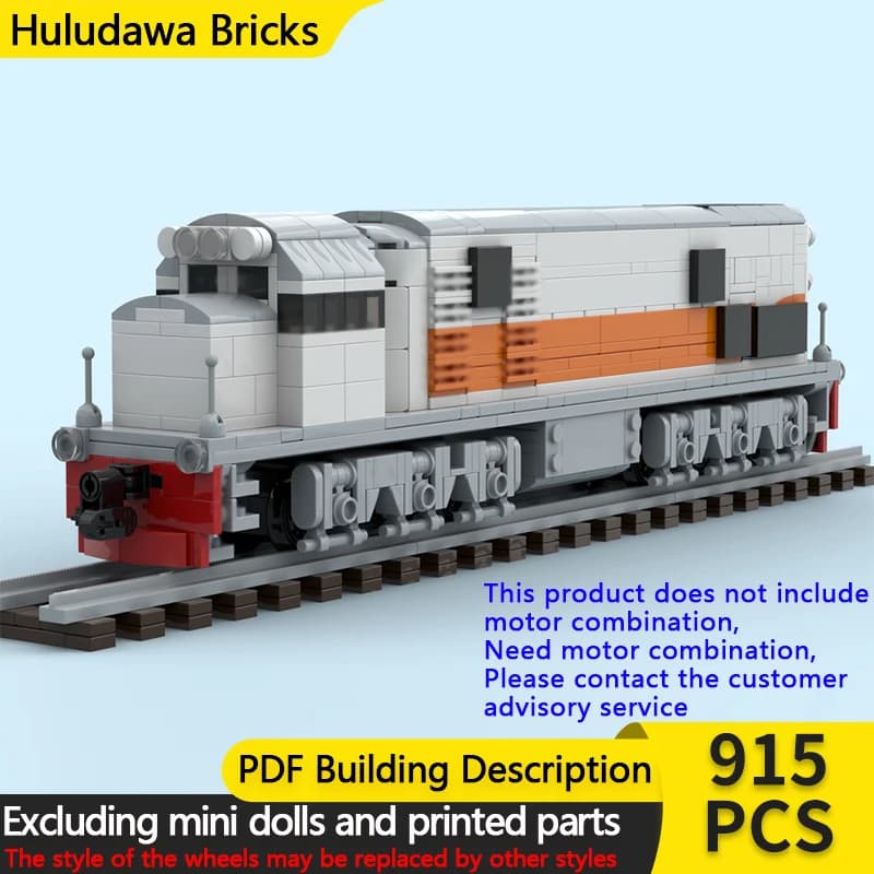 City Car Model MOC Building Bricks Indonesia CC201 Diesel Locomotive Modular Technology Children Holiday Gifts Assemble Toy Suit