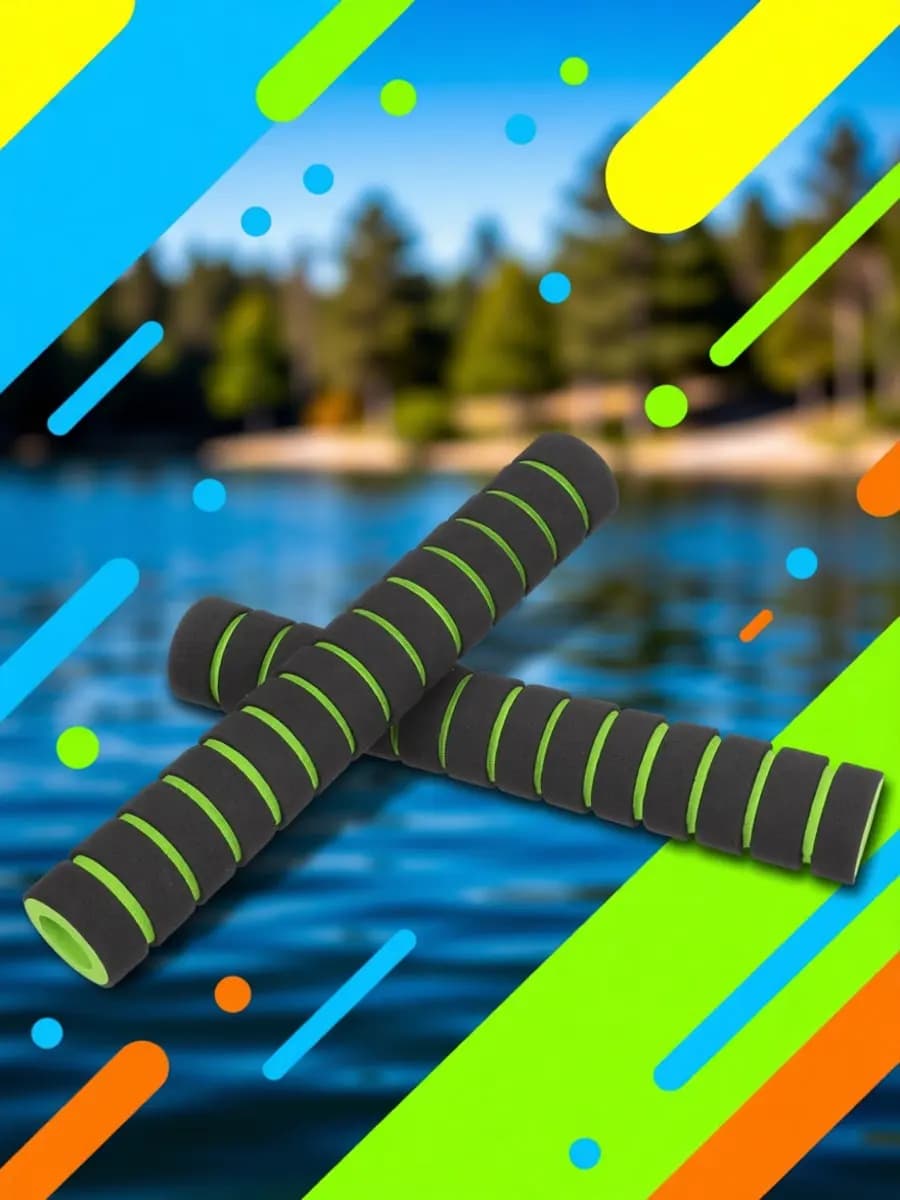 1Pair Soft Supple Sponge Kayak Paddle Shaft Cover Non-Skid Paddle Rod Protector Improves Grip Efficiency Kayaking Accessories