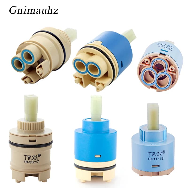 High Spool Mixing Faucet Valve 35mm/40mm Ceramic Cartridge Kitchen Faucet Mixer Bathroom Shower Faucet Accessories