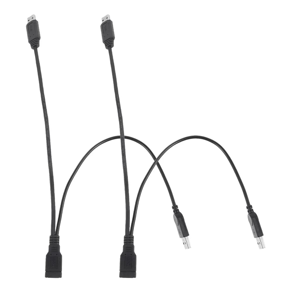 2Pcs USB Hard Drive Data Transfer Extension Cables Female to Male USB Port Extension Cord for Laptop Printer External Hdd