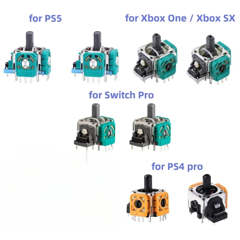 2 Pezzi Joystick Analogico 3D di Ricambio per Controller PS5/PS4/Switch Pro/Xbox One/Series, Parti di Riparazione ThumbStick, Accessori