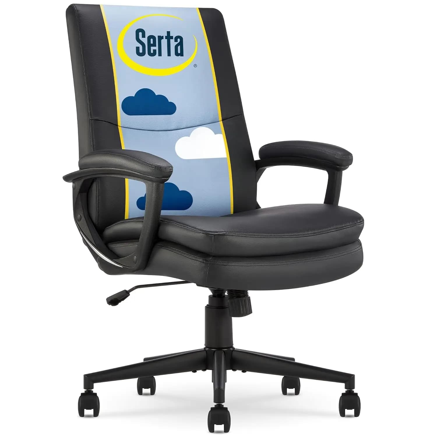 Sedia da Ufficio Direzionale Moderna e Confortevole, Sedia Ergonomica da Scrivania con Schienale Medio, Seduta Semi-Imbottita, Doppio Strato, Personalizzabile