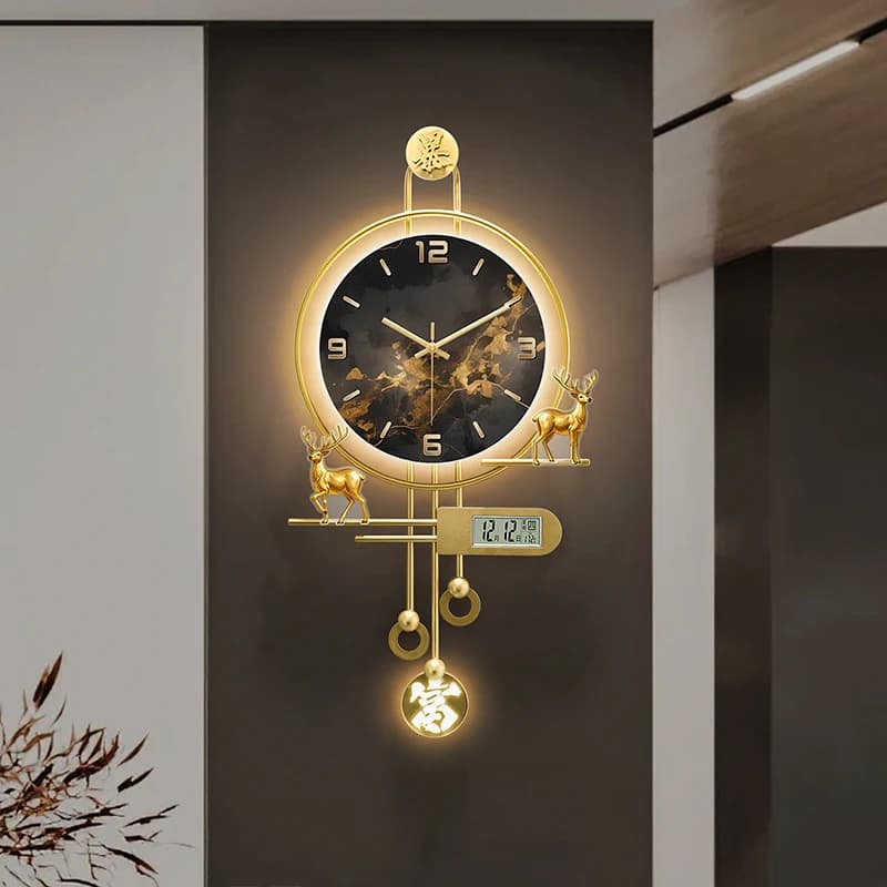 Orologio da Parete LED Artistico per Camere da Letto, Orologi Luminosi Moderni ed Estetici, Orologio da Parete di Lusso alla Moda per Decorazione Casa