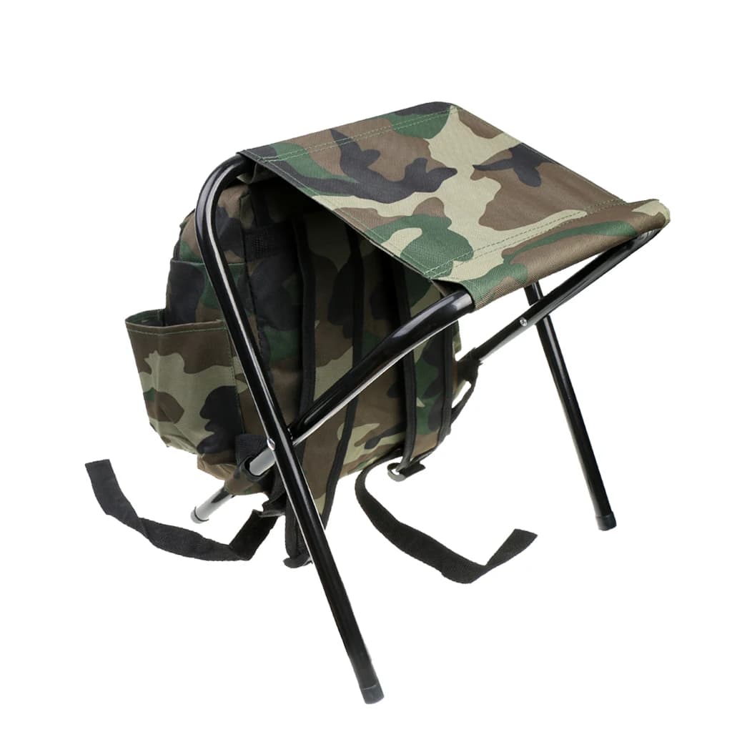 Outdoor Folding Fishing Chair Backpack Portable Seat for Camping Hiking Gear