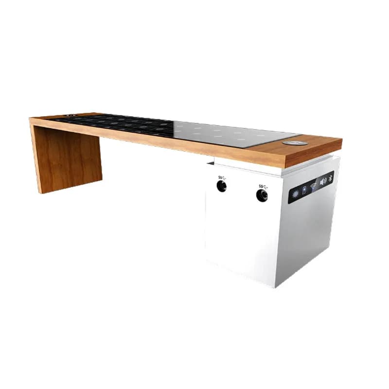 Sedile solare con schienale USB per telefono cellulare con ricarica wireless Altoparlante Bluetooth sedile lungo intelligente