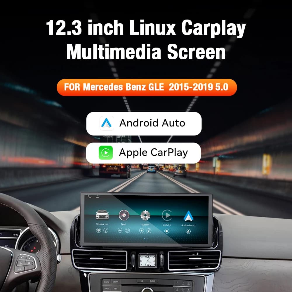 ZWNAV 12.3 Inch Car Radio FOR Mercedes Benz GLE 2015-20195.0 GPS Navigation With Touch Screen Wireless Carplay FM AM DSP