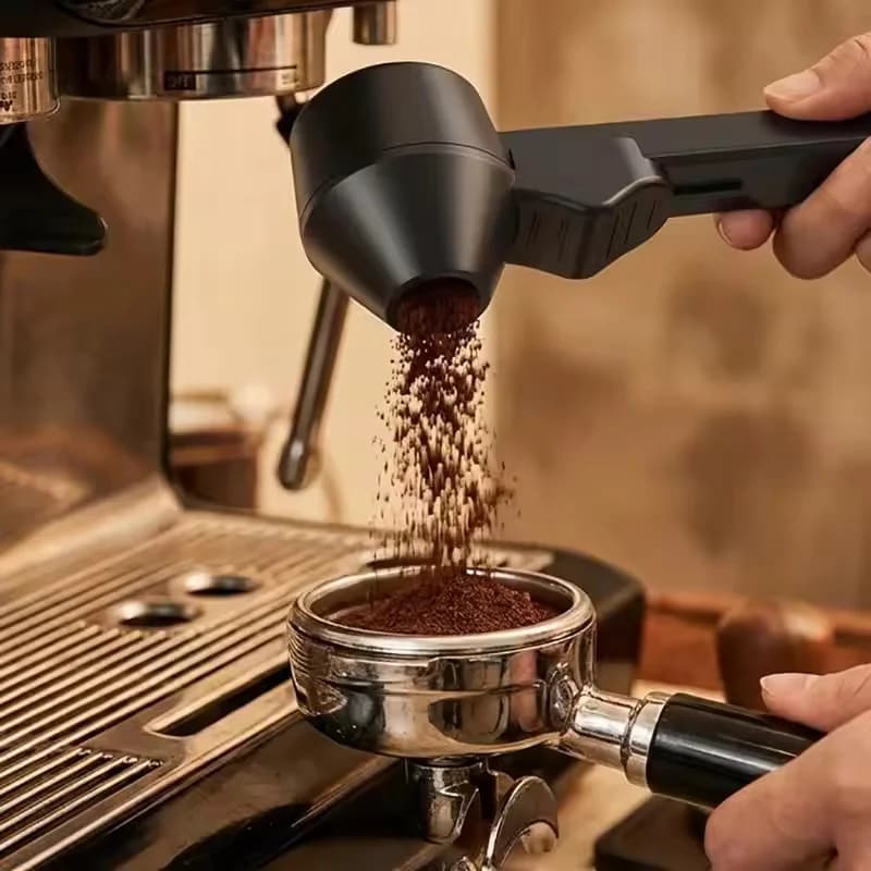 Reusable Leakproof Sliding Coffee Scoop Long Handle Protein Powder Measuring Spoon Funnel for Kitchen Bar Gym Travel