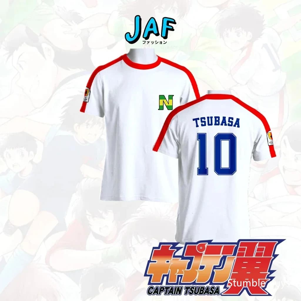 Nuova Maglia Estiva 2026 Bandai Anime Captain Tsubasa Nankatsu Team 10 - T-shirt Sportiva Casual per Adulti e Bambini