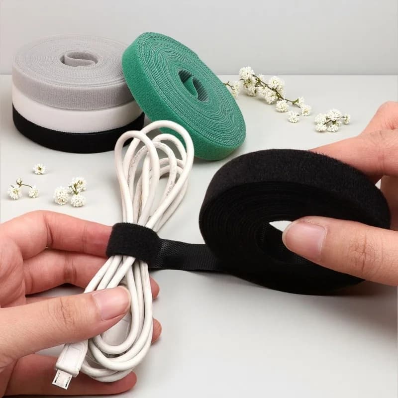 Fascette per cavi in nylon Nastro autoadesivo riutilizzabile Avvolgicavo USB Multifunzione 15 mm di larghezza Auricolari Gestione fascette per cavi